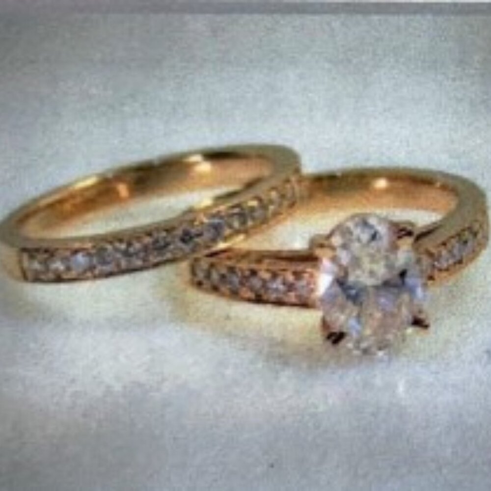 Engagement Diamond Ring Set